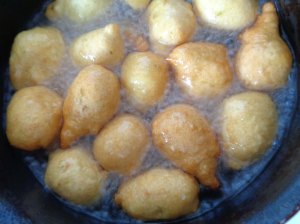 Dough in oil