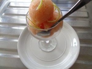 Tropical fruits sorbet